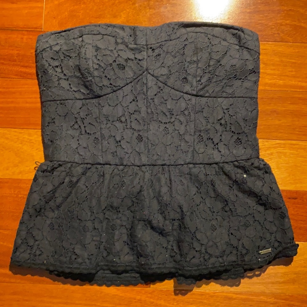 Abercrombie and Fitch M strapless peplum